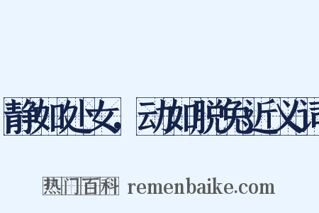 静如处女，动如脱兔近义词是什么意思的图片